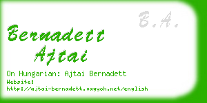 bernadett ajtai business card